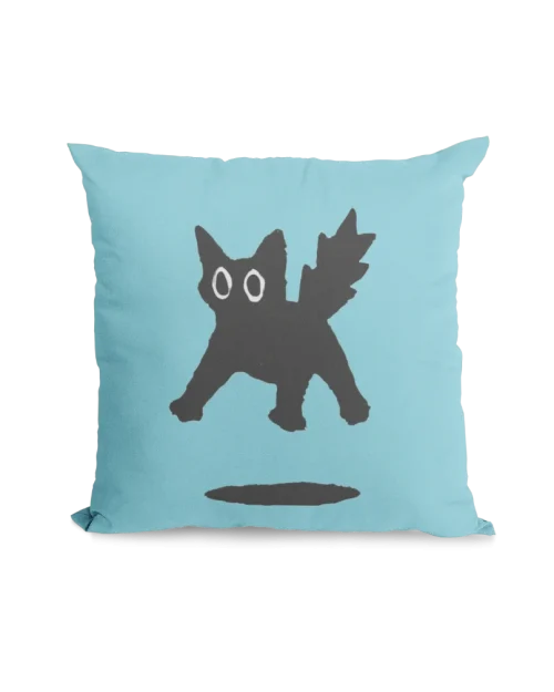 green jump Void Cat Pillowcase for black cat lovers