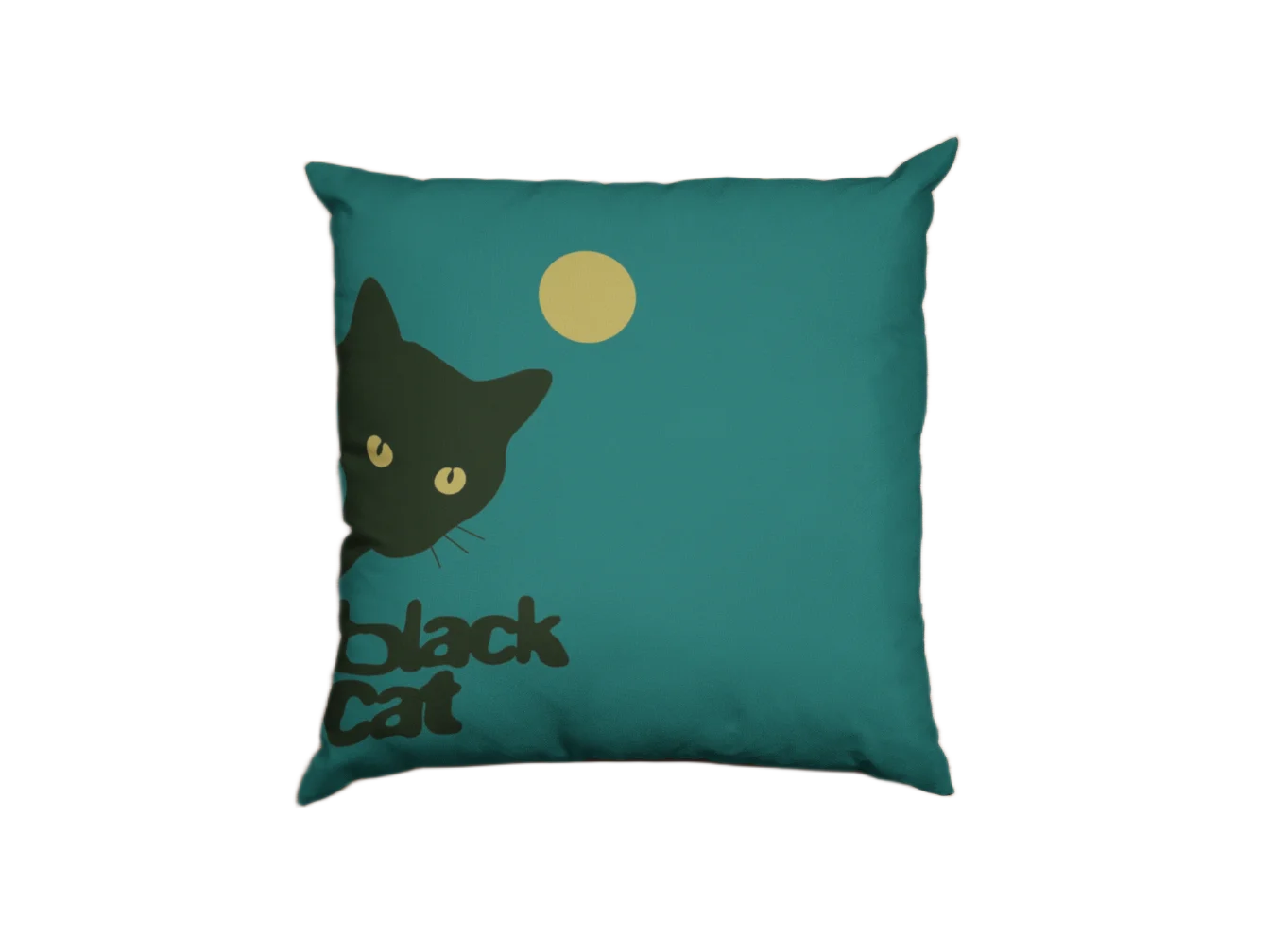 green Void Cat Pillowcase for black cat lovers