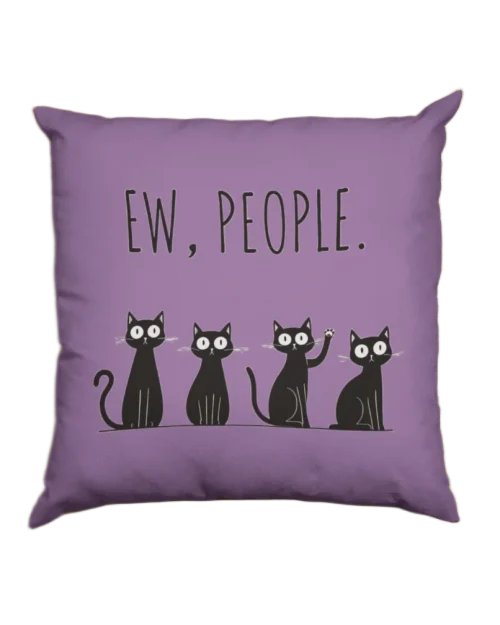 purple Void Cat Pillowcase for black cat lovers