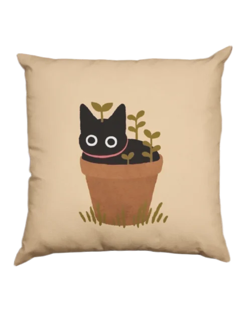 brown Void Cat Pillowcase for black cat lovers