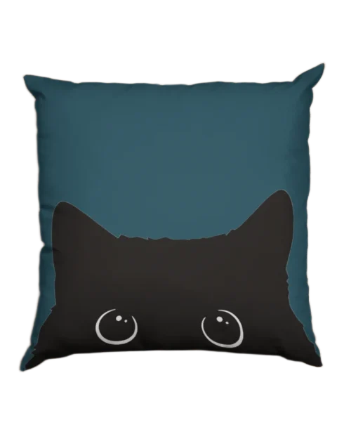 green Void Cat Pillowcase for black cat lovers