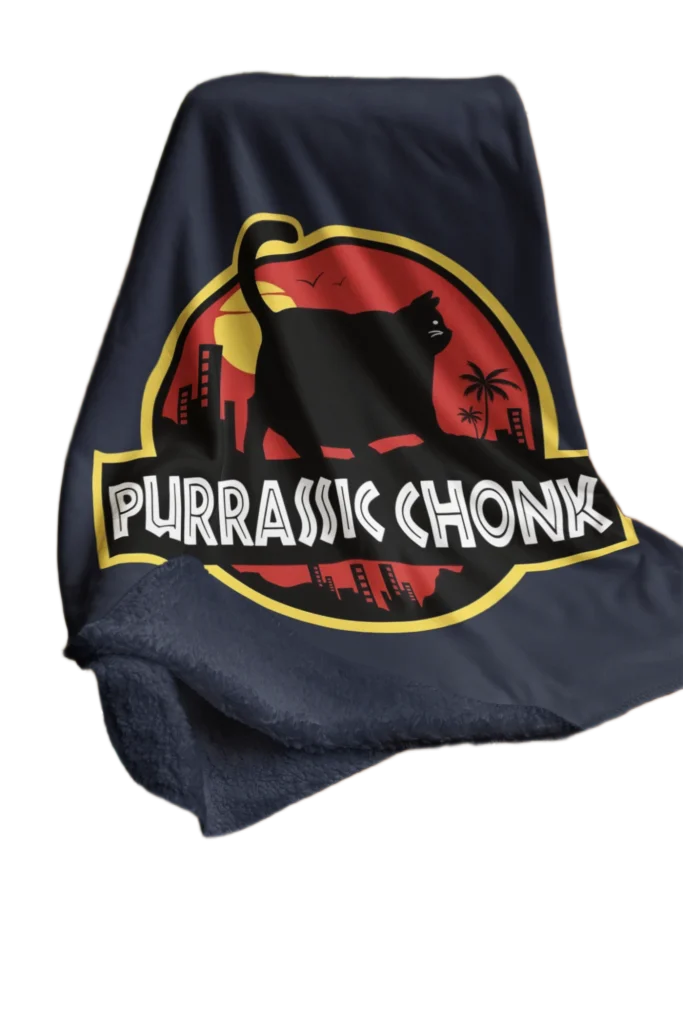 blue flannel blanket for black cat lovers