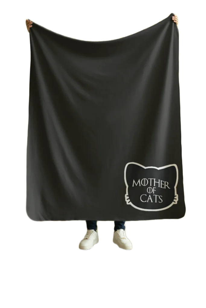 black flannel blanket for black cat lovers