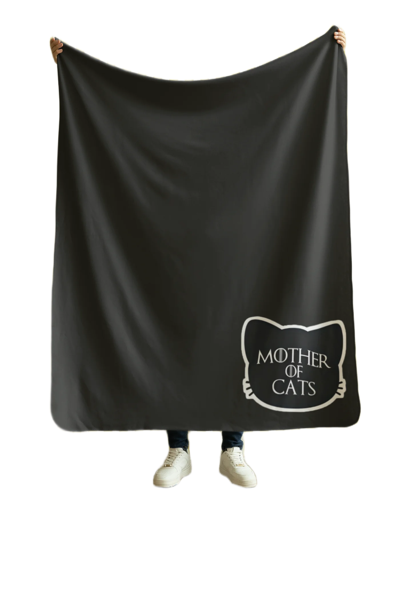 black flannel blanket for black cat lovers