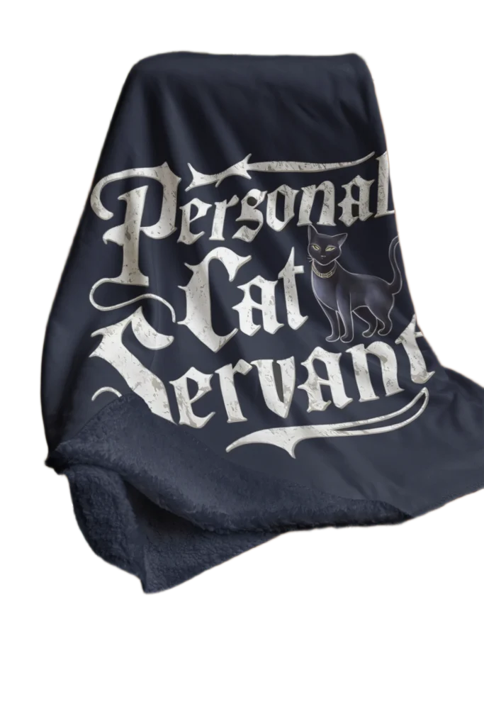 black flannel blanket for black cat lovers