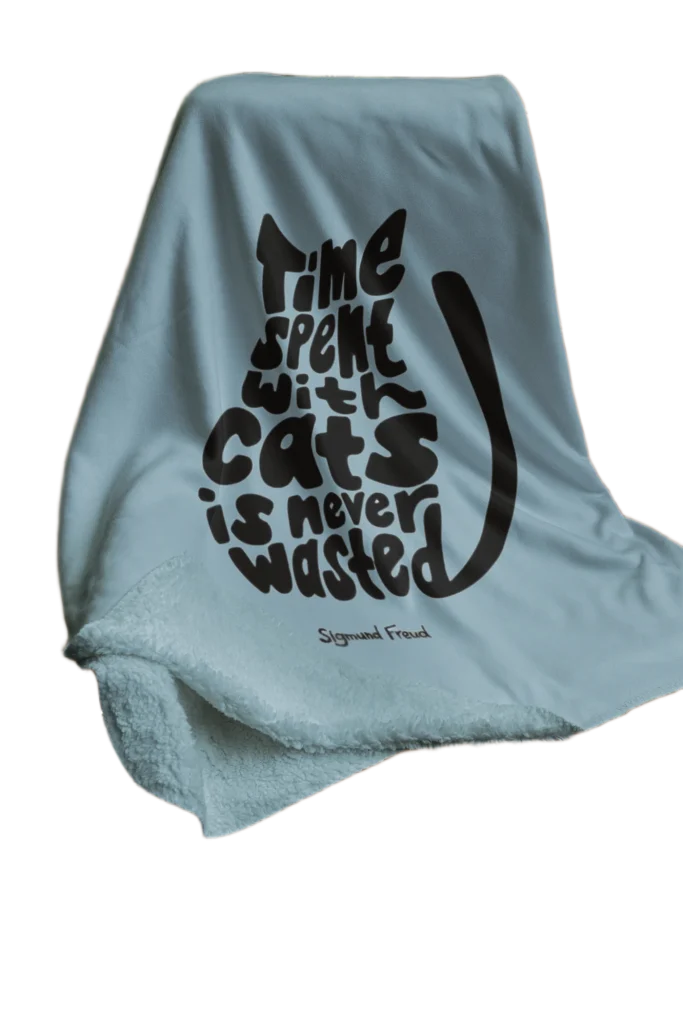 green flannel blanket for black cat lovers