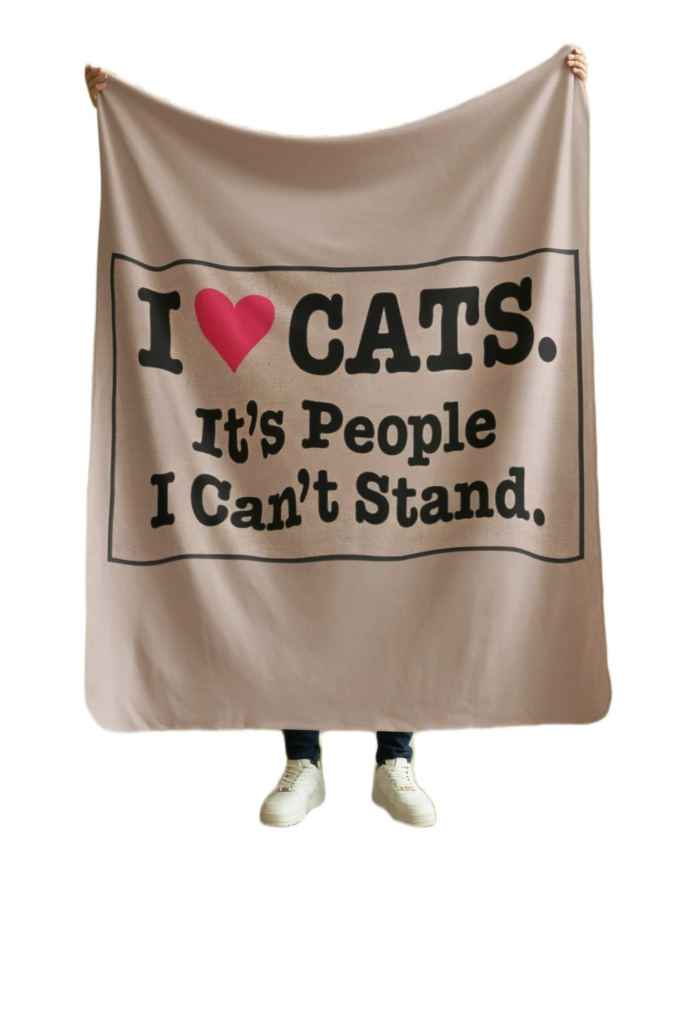 brown flannel blanket for black cat lovers