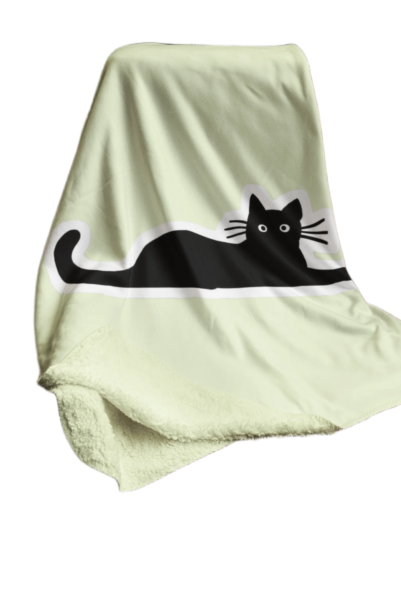 yellow flannel blanket for black cat lovers