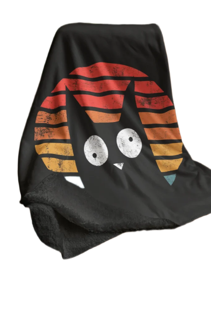 black flannel blanket for black cat lovers