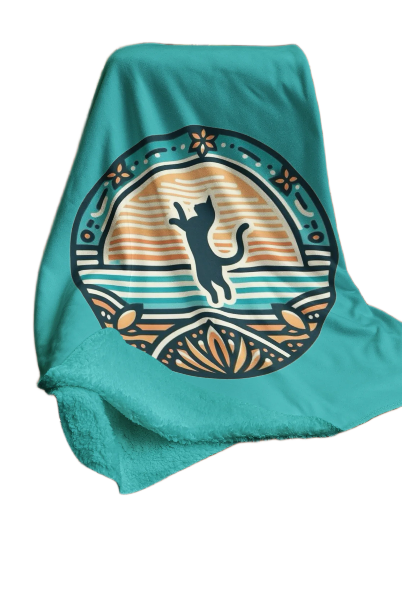 green flannel blanket for black cat lovers