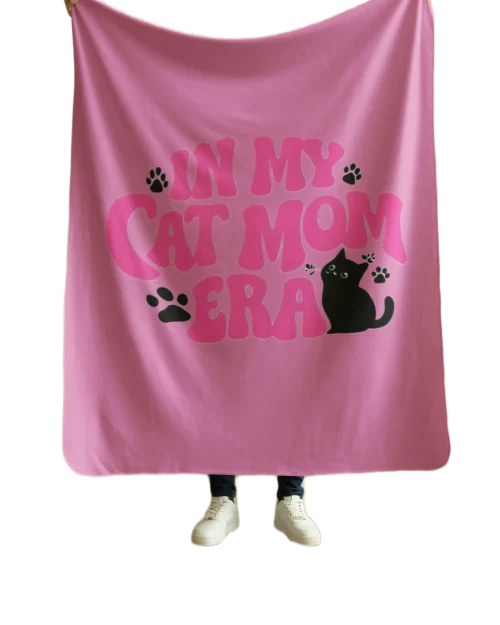 in my cat mom era blanket