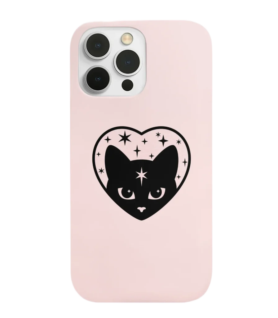 silicone tpu void cat lover phone case