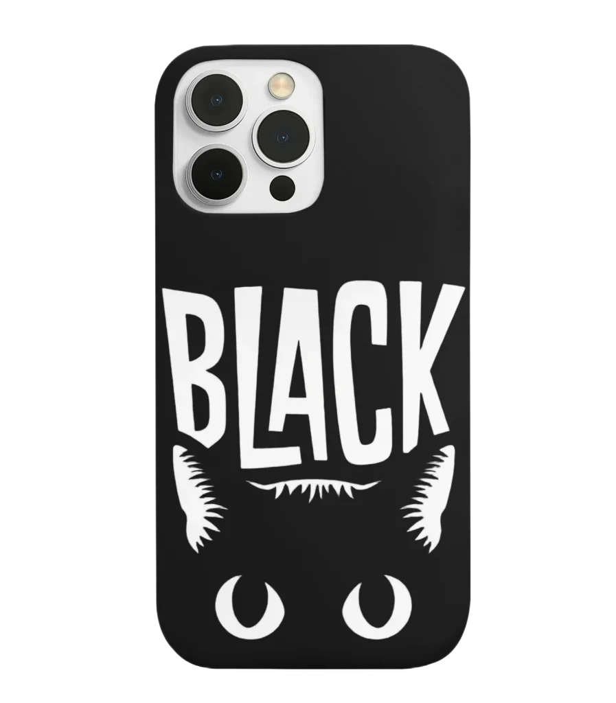 silicone tpu void cat lover phone case black
