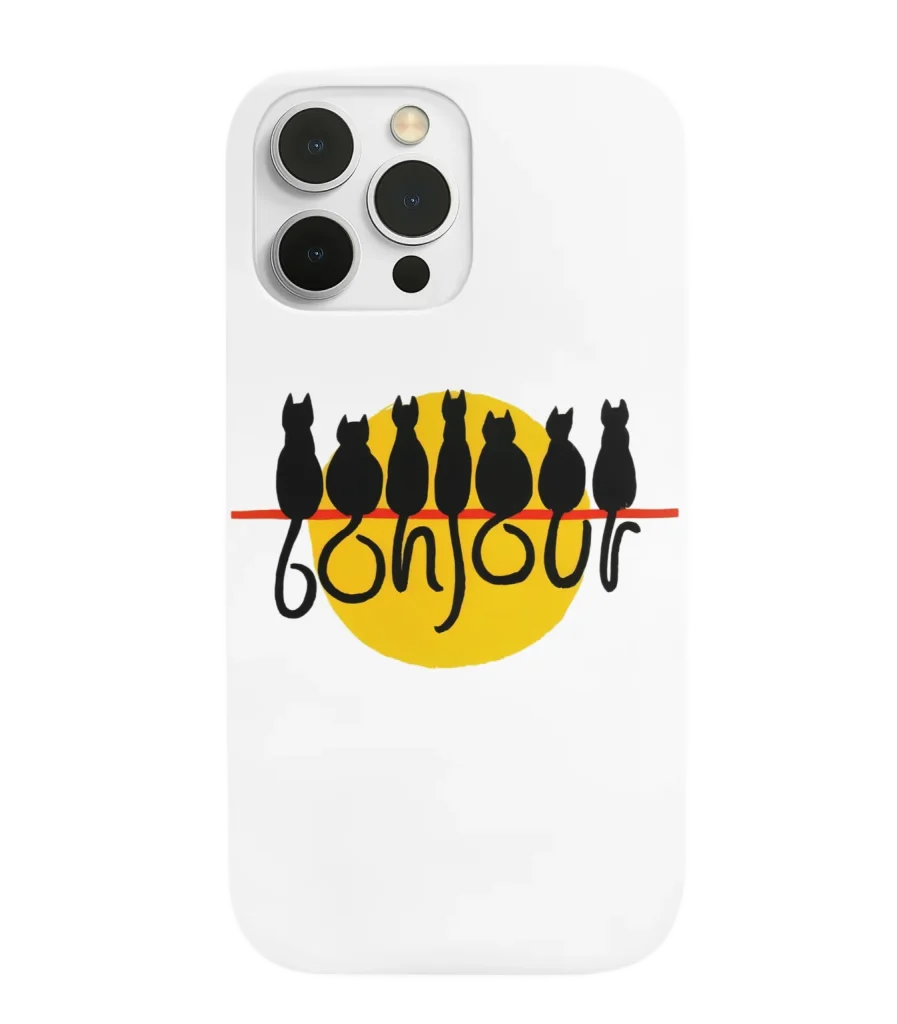 silicone tpu void cat lover phone case bonjour